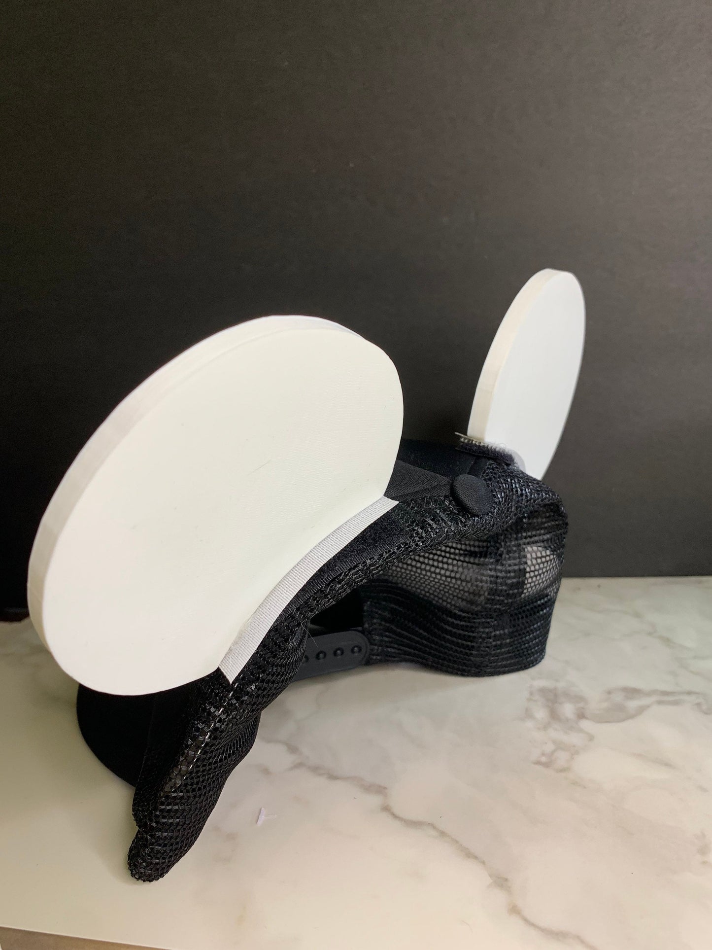 Custom Made Mouse Ears - Black Truckers Cap